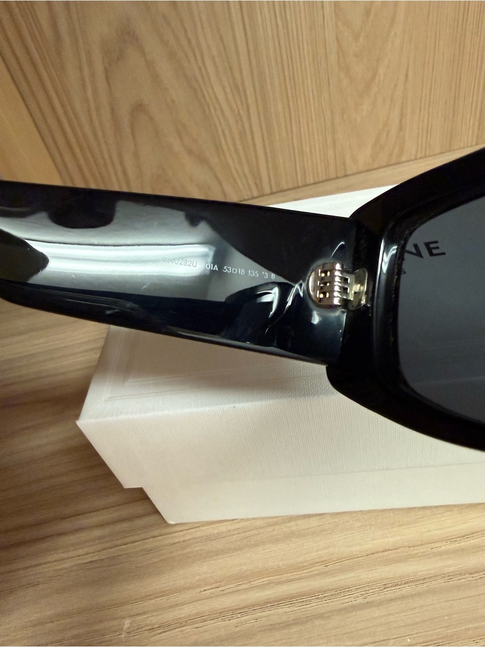 Celine Black Sunglasses with Silver Triomphe Detail - Picture 7 of 12